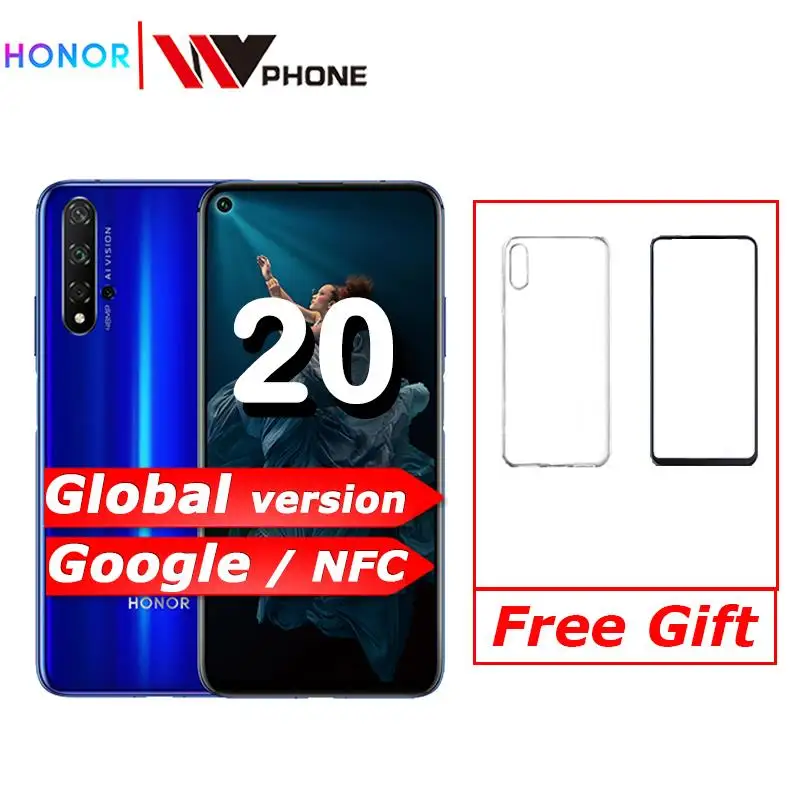 Глобальная версия Honor 20 6 ГБ Оперативная память 128 Гб Встроенная NFC 48MP Quad Камера s