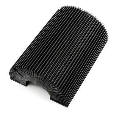 

100 x 10 x 2cm Foldable Accordion Dust Cover Protector Black for CNC Machine