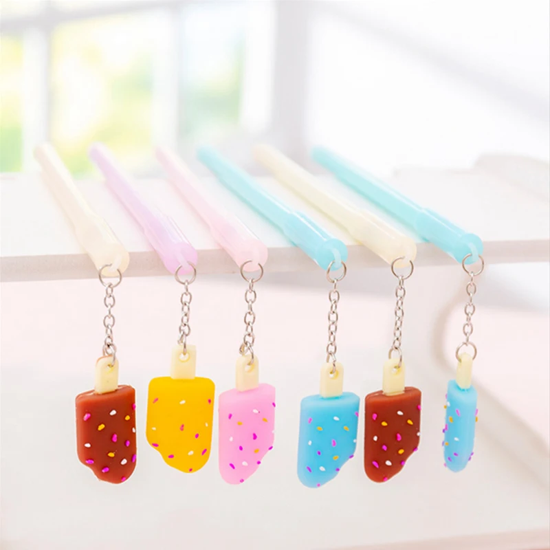 

Cartoon Creative Ice cream pendant gel pen kawaii Promotional Gift Stationery pen Escolar Papelaria School Office Supply