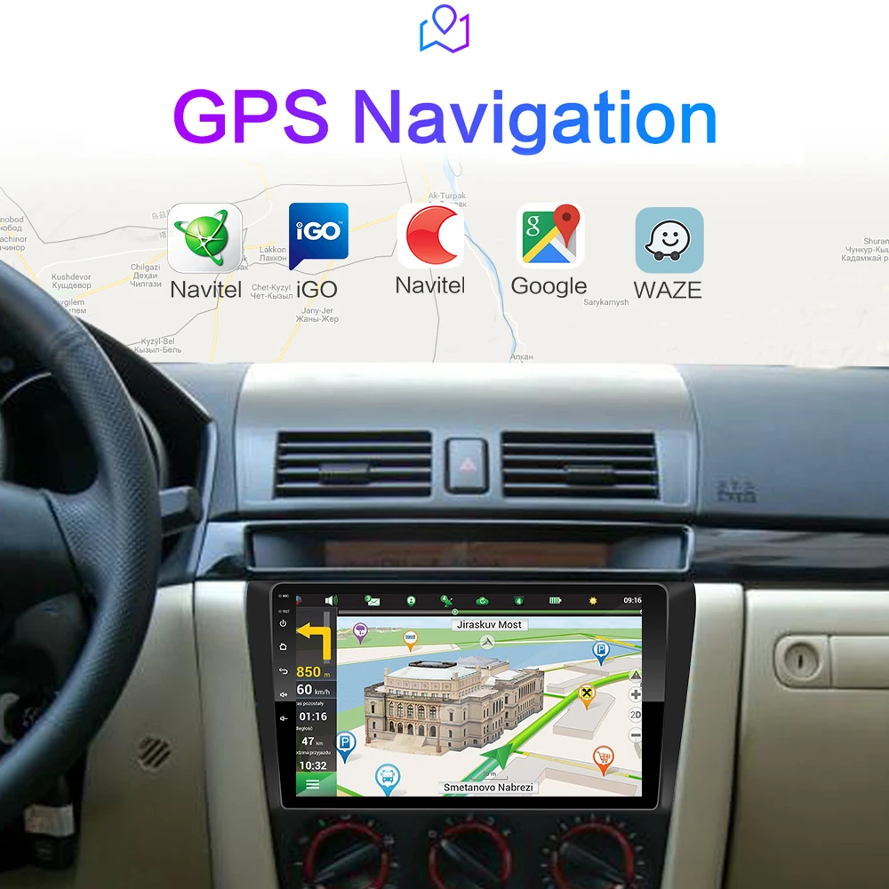 Для Mazda 3 2004 2013 maxx axela android 9 0 автомобильный DVD GPS Радио стерео 1G 16G WIFI бесплатная