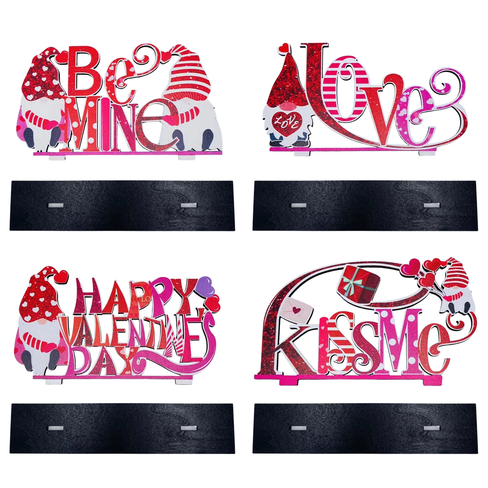4 pezzi decorazione per san valentino tavolo da pranzo segno tavolo in legno amore lettera forma romantica festa festa regali di san valentino