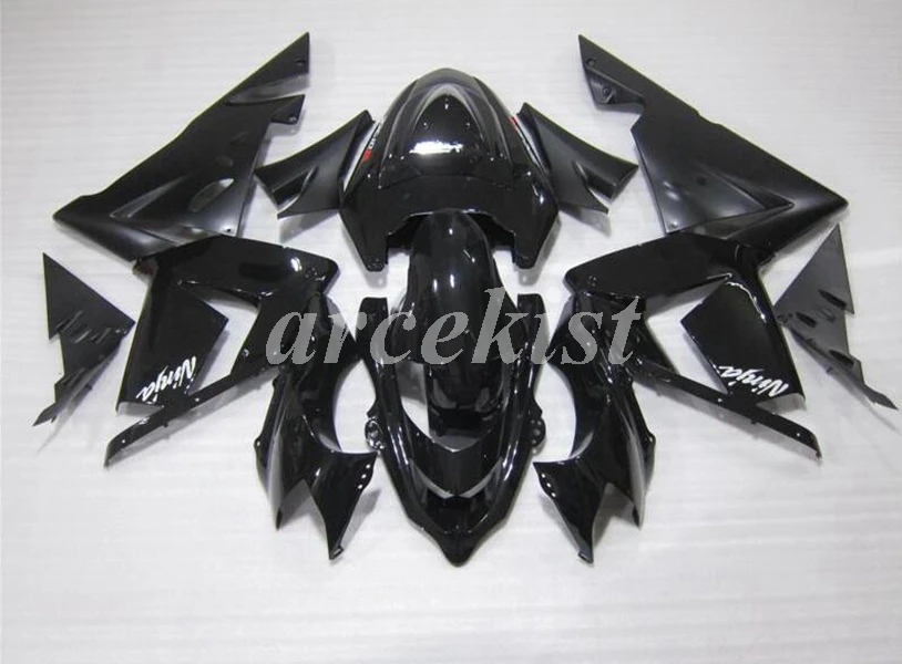 4 подарки ABS мотоцикл обтекатели комплект подходит для Kawasaki Ninja ZX-10R ZX10R 2004 2005 04 05 Кузов Набор черный глянцевый матовый