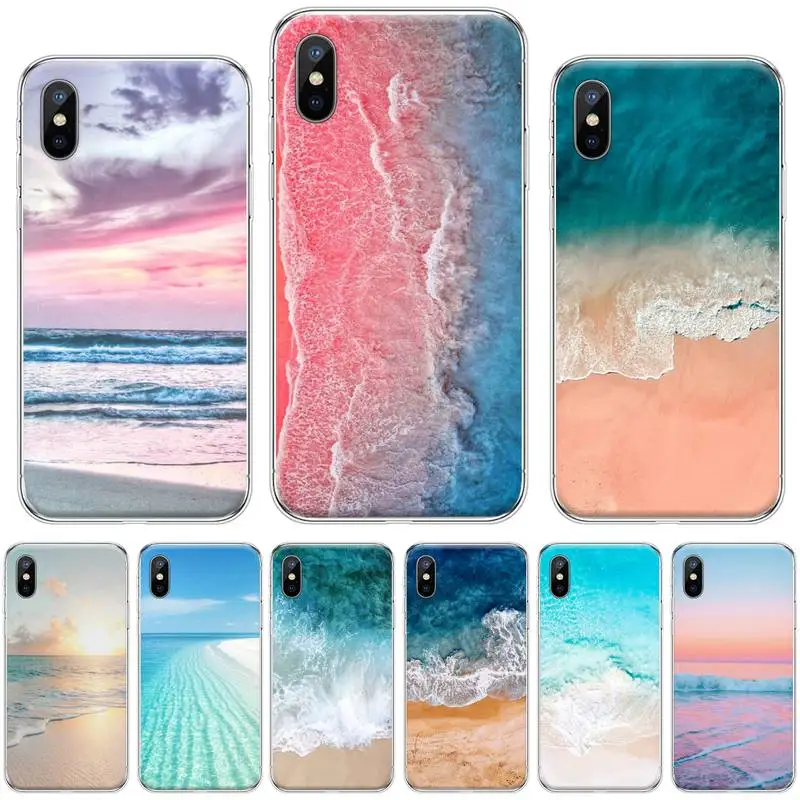 Пляжный летний Мягкий силиконовый чехол из ТПУ для iphone 4 4s 5 5s 5c se 6 6s 7 8 plus x xs xr 11 pro max