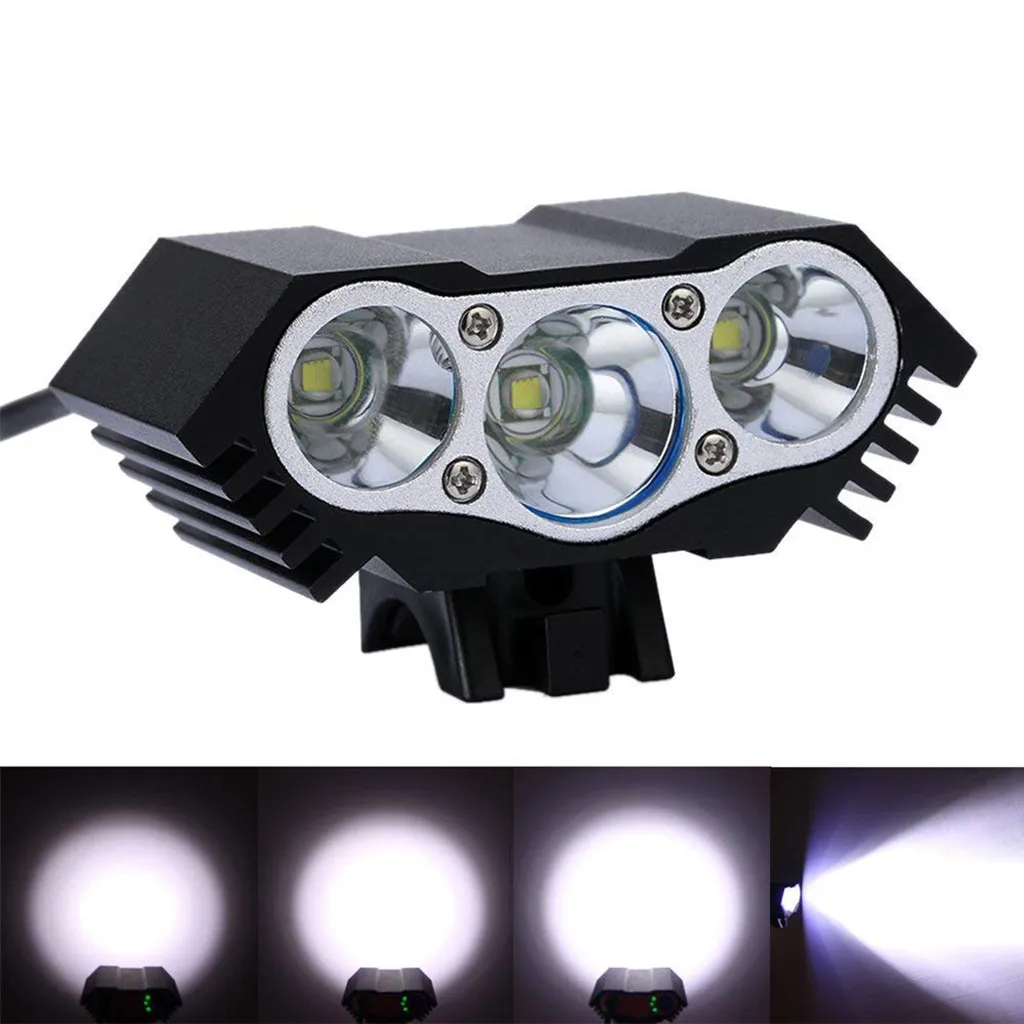Best 4800 mAh bicycle light 8.4 volt bicycle light built-in battery USB charging aluminum bicycle light waterproof bicycle set 1