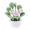 Mini Flower Potted For Green Plant In Pot Simulation Plants 1:12 Dollhouse Miniature Doll House Furniture Home Decoration 4