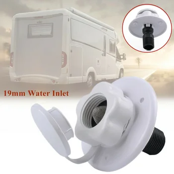 

19mm Accessories Hatch 1/2inch BSP Trailer Water Inlet Fresh G1/2 Thread Durable RV Car White Gravity Plastic