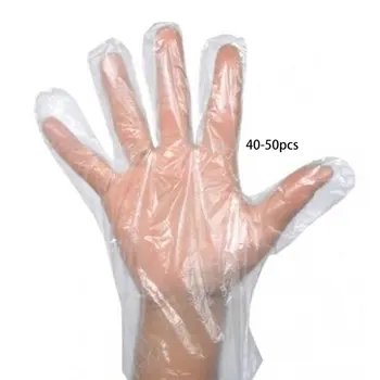 

disposable gloves PE Food-grade plastic gloves PE sanitary gloves / transparent packaging 90-100 / 40-50 packs