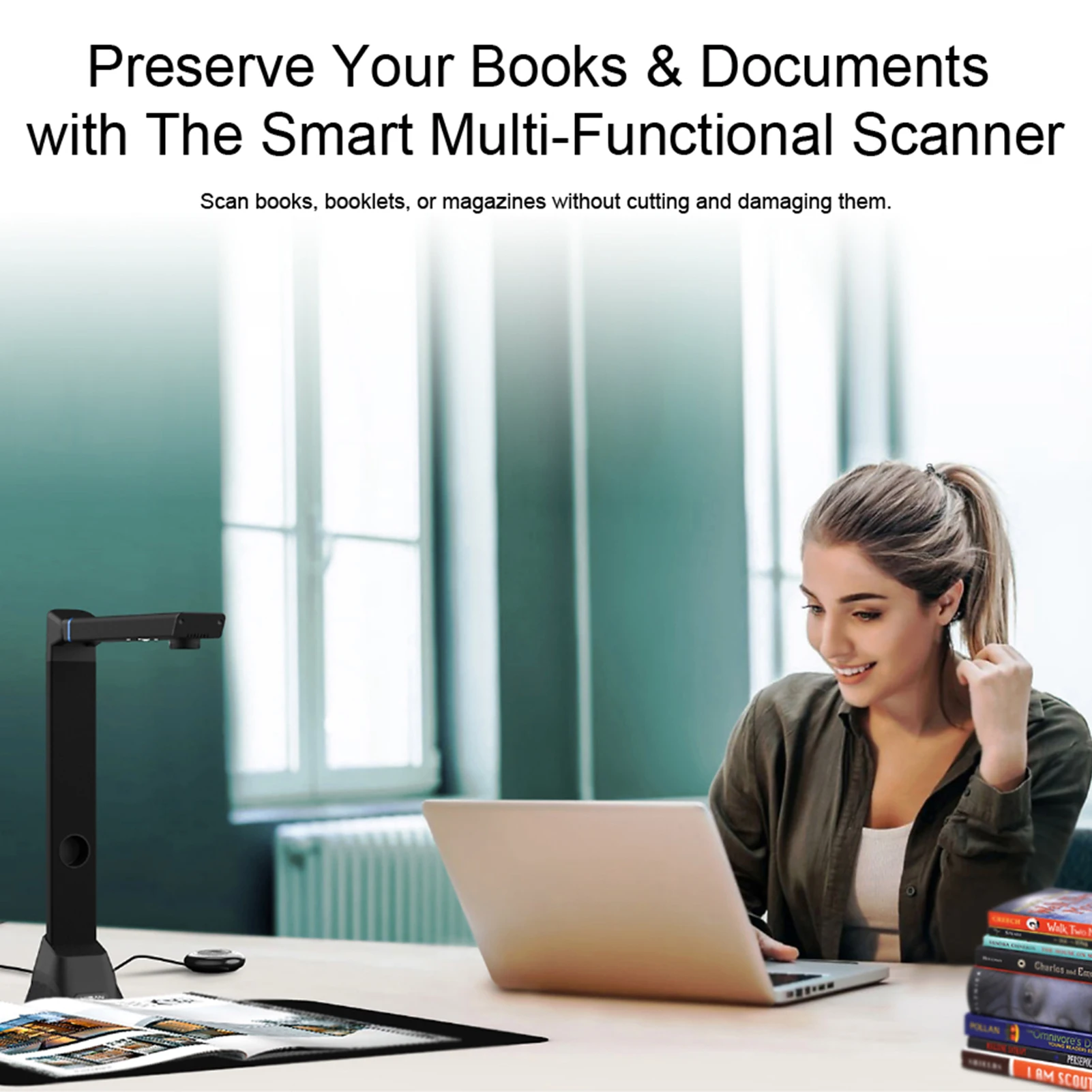 best film scanner VIISAN VK16 Book & Document Camera Scanner with Multi-Language OCR 16 Mega-Pixel Auto-Flattening Foldable & Portable Scanner pdf scanner