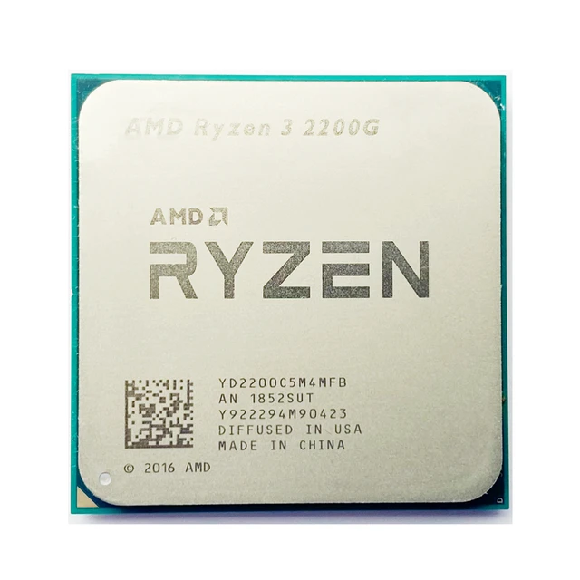 AMD Ryzen 3 2200G R3 2200G 3.5 GHz Quad-Core Quad-Thread CPU Processor  YD2200C5M4MFB Socket AM4