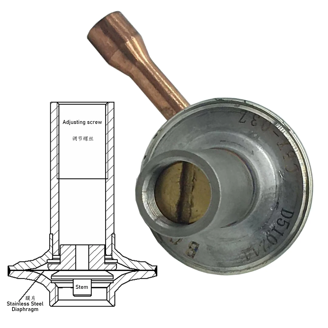 Válvulas de Desvio de Gás Quente Ajustáveis Cbx01 Fixam a Pressão de Evaporação no Secador de ar Refrigerado Pequeno para Evitar o Gelo-quebrado as