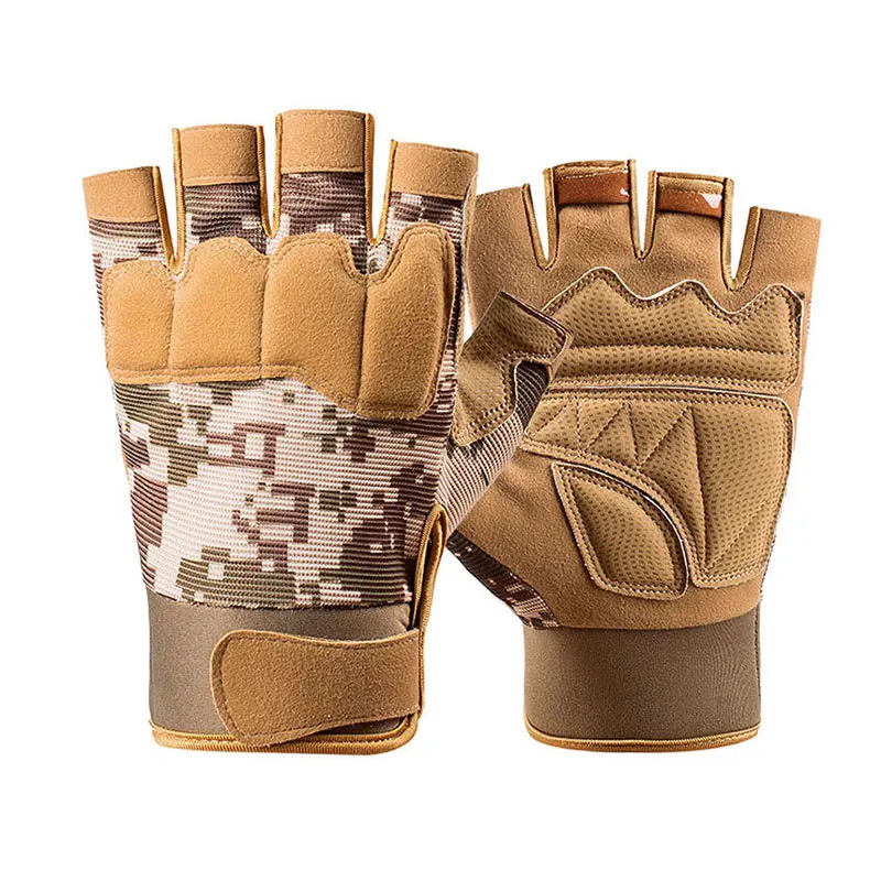 best work gloves for men Military Army Shooting Fingerless Gloves Half Finger Men Tactical Gloves Anti-Slip Outdoor Sports Bicycle Gloves Riding Gloves mens black leather gloves