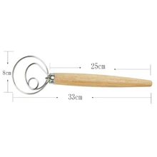 Хлебный венчик для теста миксер взбиватель яиц деревянная ручка Аксессуары Инструмент для кухни MU8669