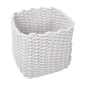 

Weave Storage Baskets Laundry Basket Toy Storage Cotton Rope Practical Sundries Home Organizer