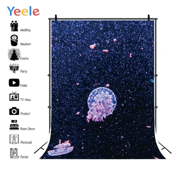 

Yeele Jellyfish Underwater Photography Backdrop Personalized Photocall Scenic Portrait Photographic Background For Photo Studio