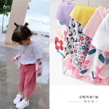 

2020 Spring and Autumn New Girl clothes Fake 2-Piece Long-Sleeved T-shirt Baby Girl Korean Fashion Bottoming Shirt Fashion Top