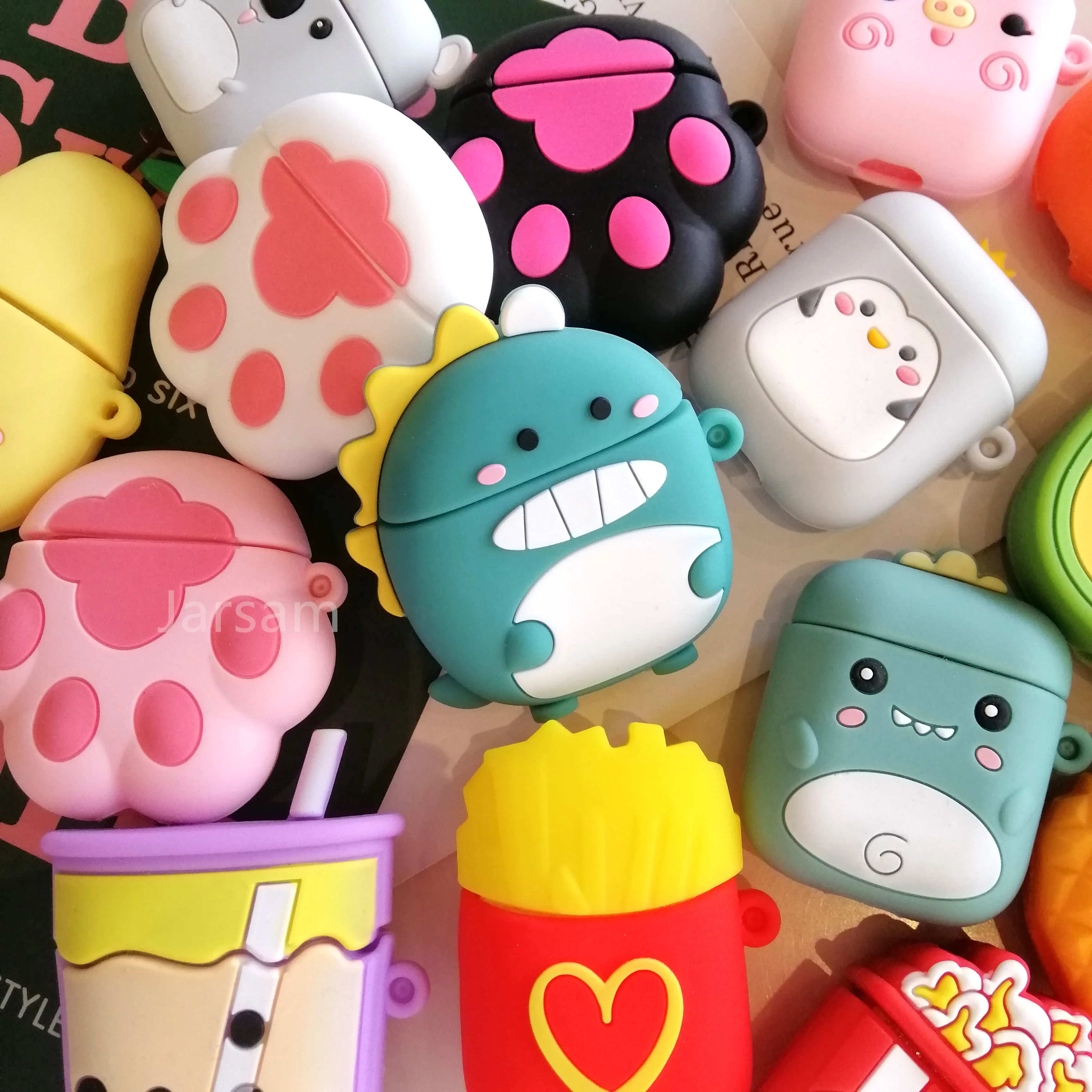 Cartoon For airpods case Silicone Cover For airpods Case Cute Earphone 3D Headphone case Protective