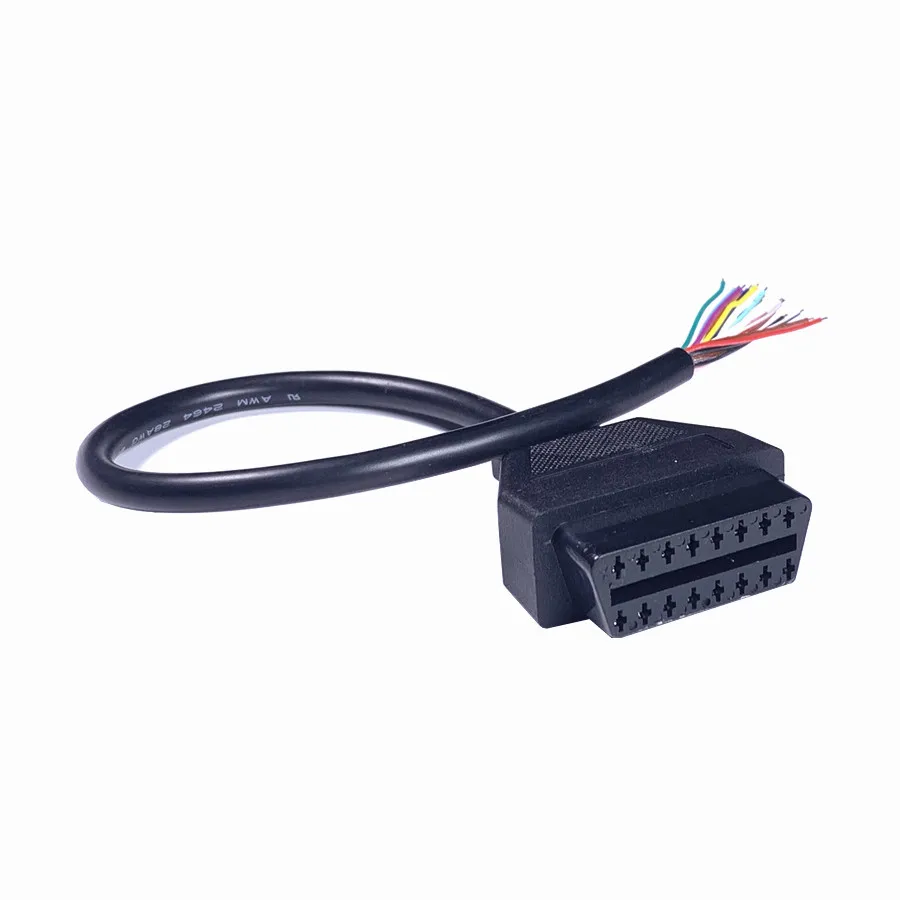 OBD 16 Pin Женский удлинитель открытый кабель адаптер для ELM327 OBDII EOBD ODB2 2 открытие