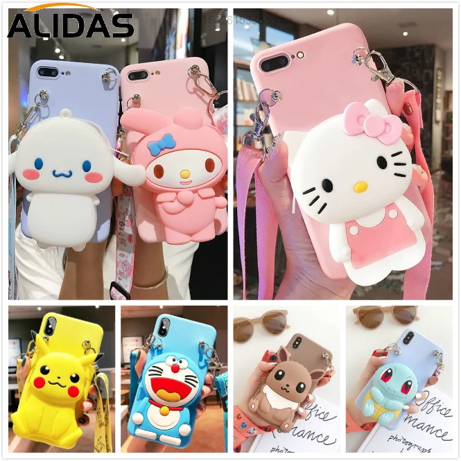 Чехол для телефона Y2k с покемоном Пикачу Eevee Sanrioed Hello Kitty Cinnamoroll Melody чехол iPhone 12 11 Pro