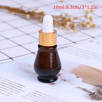 

10/20/30/50ml Brown Amber Glass/Plastic Dropper Bottle essential Oil Perfume Bottles Empty Container Travel Refillable Bottle