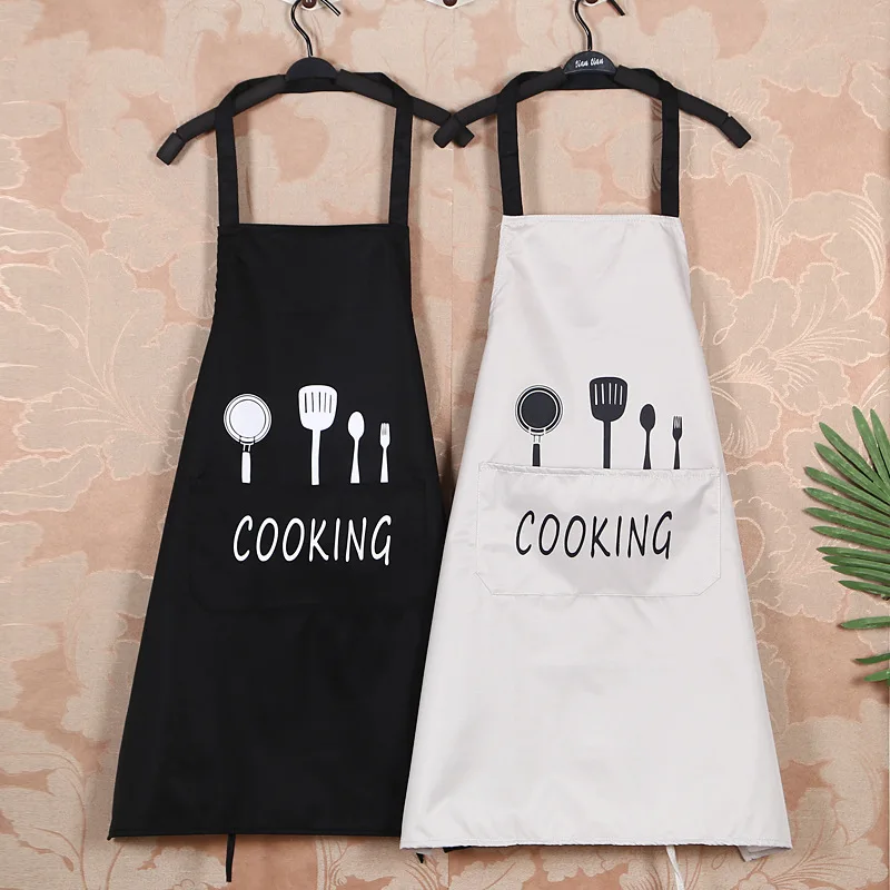 Waterproof Oil Cooking Apron, Chef Aprons for Women Men Kitchen Bib Apron Idea for Dishwashing Cleaning Painting