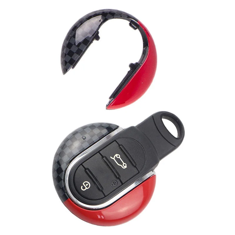 

Remote For 3rd Gen MINI C/ooper F55 F56 Key Car Accessory Holder Cover Red+Black ABS JCW Style Durable