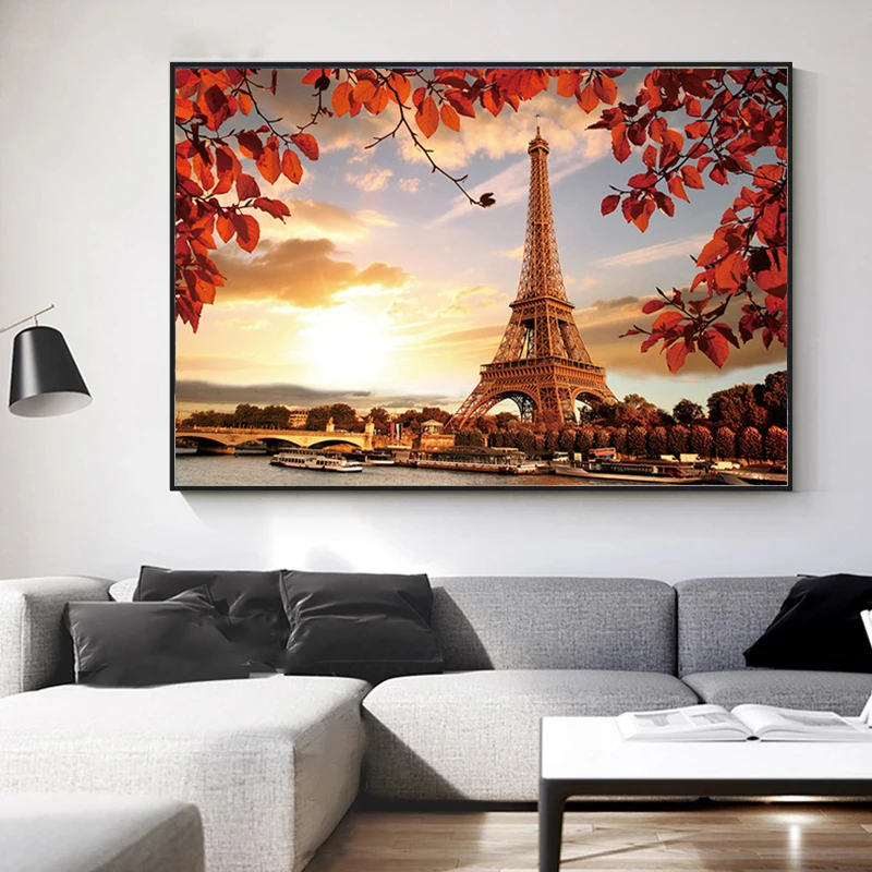Eiffel Tower Posters Prints Canvas Painting Wall Art Pictures For Living Room 