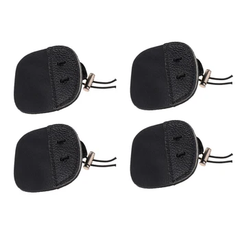 

4 Pieces Outdoor Archery Finger Tabs 3 Under Tab Finger Saver Protect Guard