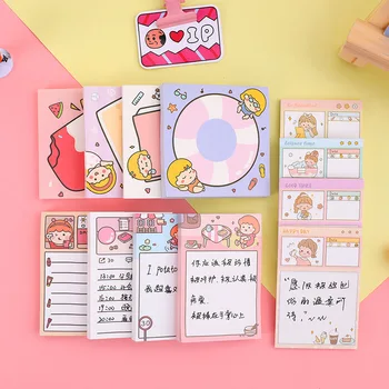 

Cute Paper Memo Pads Sticky Notes Kawaii Notepads Posted It Note Planner Stickers For Girls Korean Stationery School Supplies