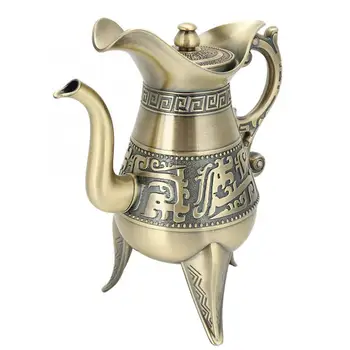 

480ml Classic vintage style antique wine cup with lid, liquid zinc alloy container Bronze items Home kitchen decoration