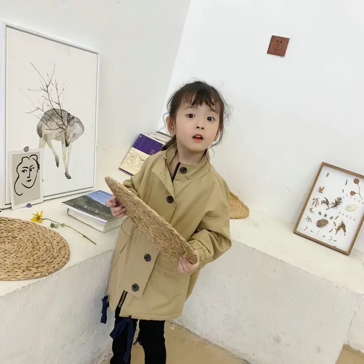 Mihkalev/осенняя одежда для маленьких мальчиков детская однобортная куртка и пальто для детей, Длинные куртки верхняя одежда для маленьких девочек