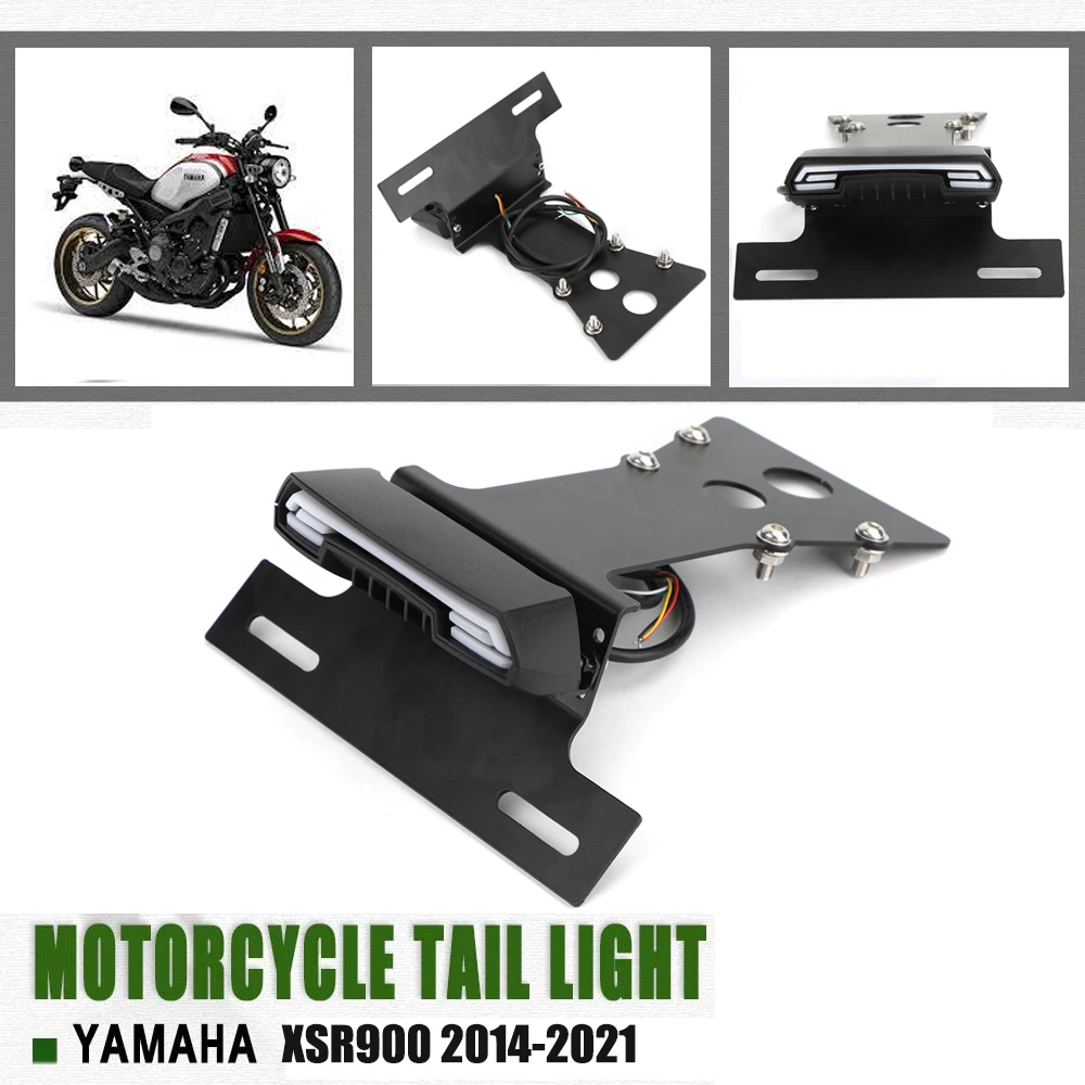 Xsr900 Portatarga Portatarga Eliminatore Parafango Coda Ordinata Luce Led Per Yamaha Xsr 900 2021 2020 2019 2018 2017 2016 15 14