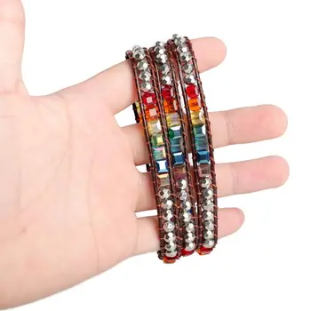 

Seven Chakra Bracelet Beaded Bohemian Style Lucky Stone Color Weaving Handmade Women Bracelets Jewelry Girls Gifts