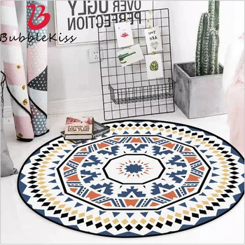 

Bubble Kiss Polyester Rugs for Bedroom Round Carpet Nordic Style White Geometric Carpet Kids Room Living Room Table Accessories