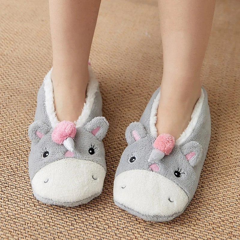 

Thicken Plush winter warm sleep socks slippers House Animal Prints Floor Socks slippers Woman Non-slip Casual Cute Socks