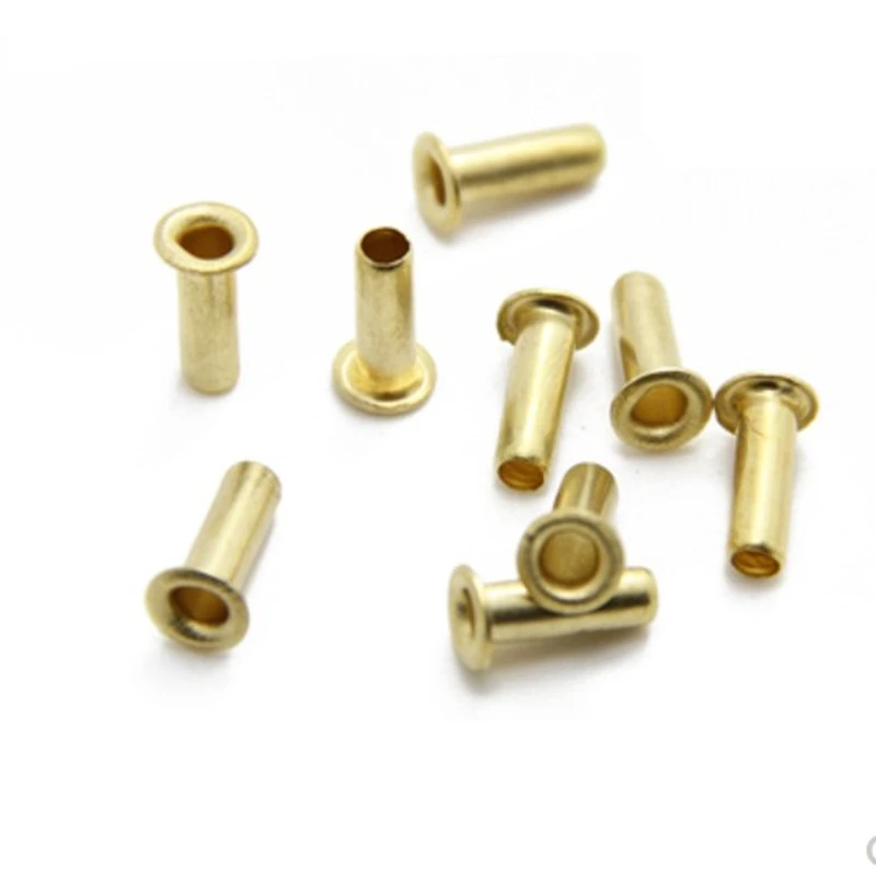 PCB Nagels M0.9 M1.3 M1.5 M1.7 M2 M2.5 M3 M4 M5 M6 Buisvormige Klinknagels dubbelzijdig Printplaat Koper holle Klinknagel Noten 100 stuks (Color : 3mm, Size : 1.7mm 100pcs