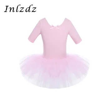 

Children's Gymnastics Ballet Leotard Dress Ballerina Tulle Mesh Skirt Dress Dancewear Kids Girls Ballet Leotard Dance Costume