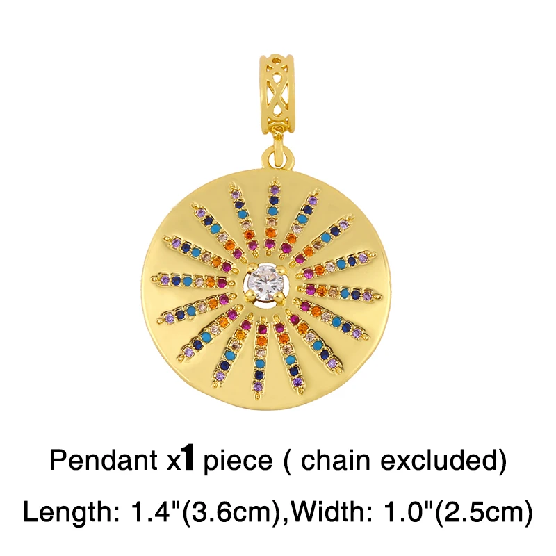 FLOLA Gold Chain Evil Eye Necklaces For Women Crystal Heart Necklace Pendants CZ Zirconia DIY Charms Handmade Jewelry nker38