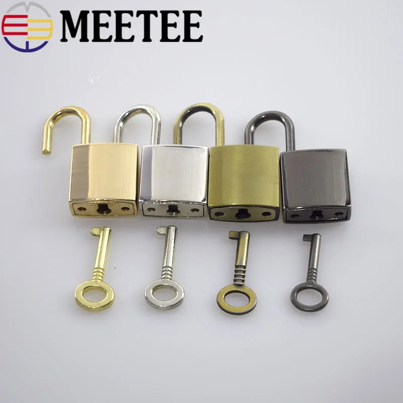 2/5 комплектов Meetee сумка металлическая застежка поворотный замок с ключом DIY Сумочка Кошелек чемодан аппаратное закрытие части аксессуары