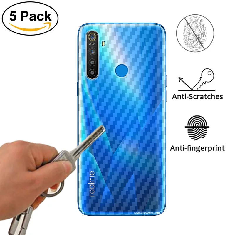 5 шт./партия для OPPO Realme 5 2 Pro X Reno 2 3i 3 C2 ультра тонкий черный углерод волокно мягкая задняя защитная пленка для экрана задняя наклейка