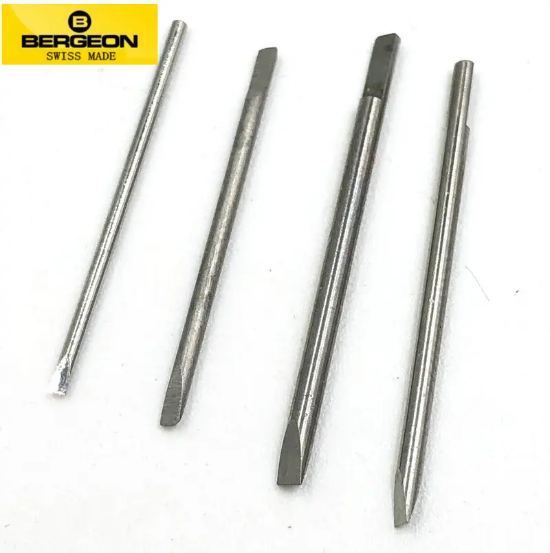 2 шт Bergeon 30080 прямые плоские стальные отвертки лезвия 0,6 мм-3,0 мм