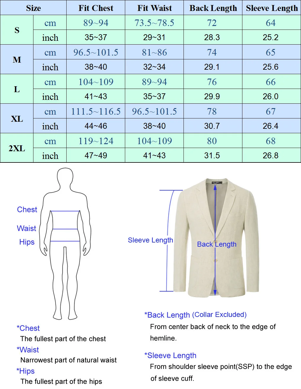 PJ Men's Two-Button Blazer Coat With Pockets Breathable Notch Lapel Stylish Men's Suit Top  With Open Left Chest Pocket