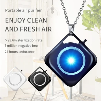 

Led Lamp Night Air Care Purifier Work Wearable Necklace Fashion Mini Ionizer Negative Ion Generator Best Personal Air Purifiers