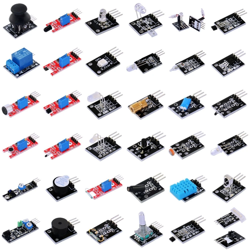 37 в 1 комплекты датчиков для ARDUINO высокого качества Бесплатная доставка (работает с официальным для Arduino плат)|Интегральные схемы| | АлиЭкспресс