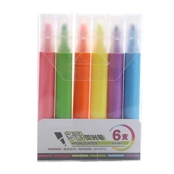 Rotuladores multifuncionales para estudiantes, juego de rotuladores de Color caramelo, 6 piezas