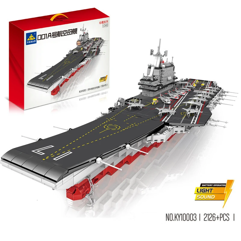

Aircraft Carrier Assembling Children Beneficial Wisdom Building Blocks