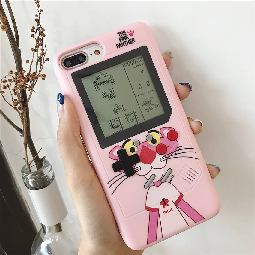 Blackwhite sc Pu Чехол для телефона для iPhone 7 8 6 6s Plus X полноцветный дисплей 3D GameBoy классический ретро чехол для игры Тетрис для iPhone X 8 7 6 Coque - Цвет: Blackwhite sc Pu