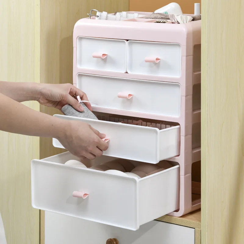 

Drawer-type Underwear Storage Box Home Bra Socks Knicker Finishing Box Plastic with Cap Layered Storage Box Large Size