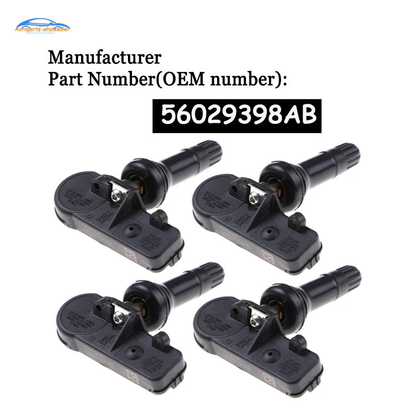 4 шт. 56029398AB для Jeep Grand Cherokee Wrangler Fiat 500 Freemont JF TPMS система мониторинга давления в шинах