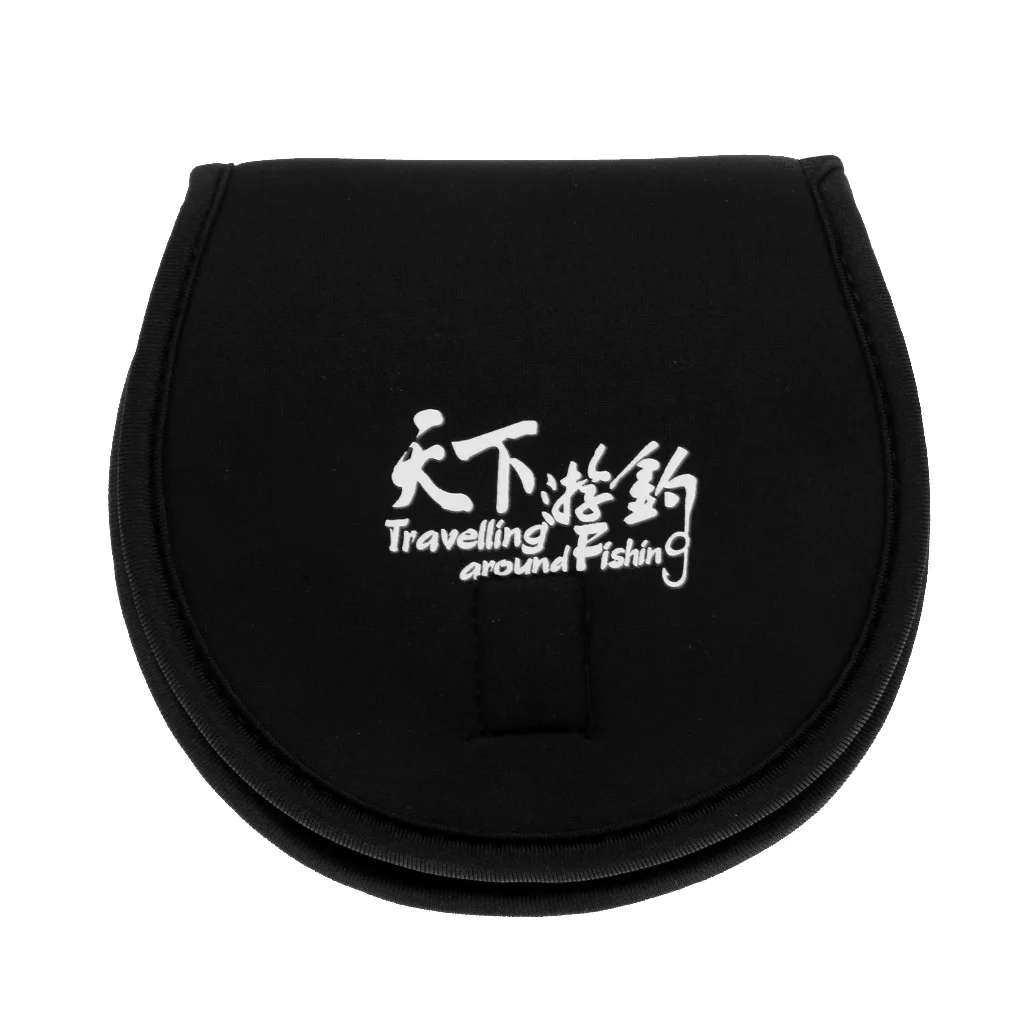 Neoprene Fishing Baitcasting Reel Bag Protective Cover Reel Storage Pouch Black Fishing Tackles