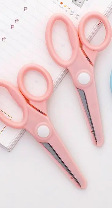 12.9x6cm Pinking режущие ножницы для офиса, школьников, студентов, специальные ножницы, креативные скрапбукинги, сделай сам, ручная работа, альбом, ручной резак, безопасный - Цвет: 12.9x6cm